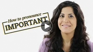How to pronounce 'important' in English