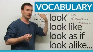 Learn Vocabulary - look, look like, look alike, look as if...
