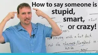 How to call someone STUPID, SMART, or CRAZY in English