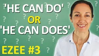 Fix common errors to speak English confidently| Modal verbs: He can 'do' or 'does'? (EZEE #3)