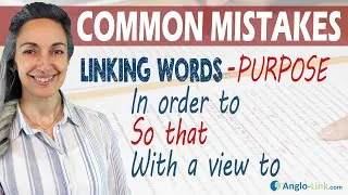 In order to, With a view to, So that | Linking Words of Purpose | English Lesson | C1-Advanced