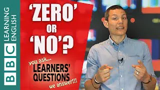 When does 'zero' means 'no'? - Learners' Questions