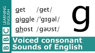 English Pronunciation 👄 –Voiced Consonant - /g/ - 'get', 'giggle' and 'ghost'