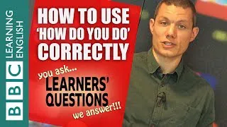 ❓ 'How are you?' and 'How do you do?' - Improve your English with Learners' Questions