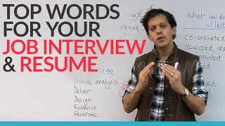 Top words for your JOB INTERVIEW & RESUME