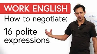 Work English: Expressions for polite negotiations