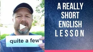 Meaning of QUITE A FEW - A Really Short English Lesson with Subtitles