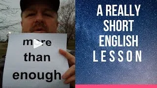 Meaning of MORE THAN ENOUGH - A Really Short English Lesson with Subtitles