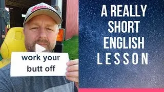 Meaning of WORK YOUR BUTT OFF - A Really Short English Lesson with Subtitles #shorts