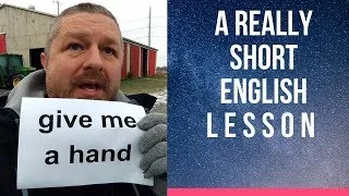 Meaning of GIVE ME A HAND - A Really Short English Lesson with Subtitles #shorts