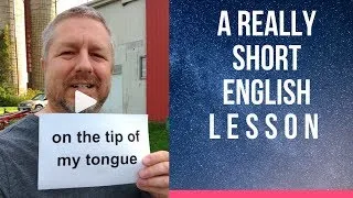 Meaning of ON THE TIP OF MY TONGUE - A Really Short English Lesson with Subtitles