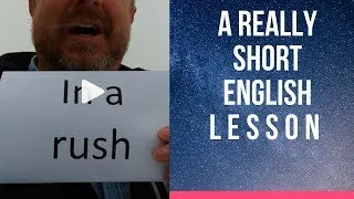 In A Rush - A Really Short English Lesson with Subtitles #shorts