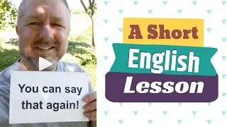 Learn the English Phrases YOU CAN SAY THAT AGAIN and I COULDN'T AGREE MORE - An English Lesson