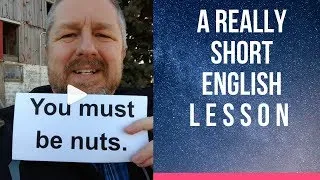 Meaning of YOU MUST BE NUTS - A Really Short English Lesson with Subtitles