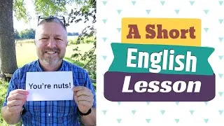 Learn the English Phrases YOU'RE NUTS and TO BE NUTS ABOUT