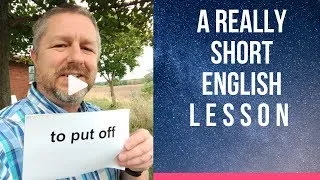 Meaning of TO PUT OFF - A Really Short English Lesson with Subtitles