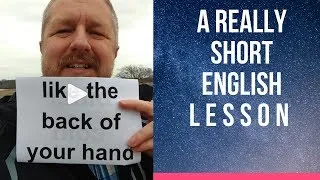 Meaning of LIKE THE BACK OF YOUR HAND - A Really Short English Lesson with Subtitles