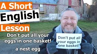 Learn the English Phrases DON'T PUT ALL YOUR EGGS IN ONE BASKET and A NEST EGG