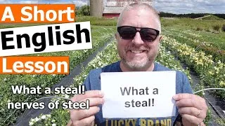 Learn the English Phrases WHAT A STEAL and NERVES OF STEEL