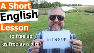 Learn the English Phrases TO FREE UP and FREE AS A BIRD