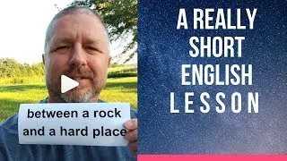 Meaning of BETWEEN A ROCK AND A HARD PLACE - A Really Short English Lesson with Subtitles