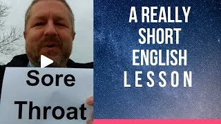 A Sore Throat - A Really Short English Lesson with Subtitles #shorts