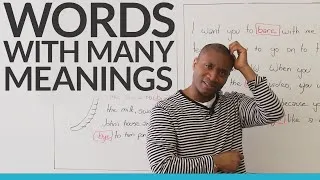 Learn English: Words with many meanings