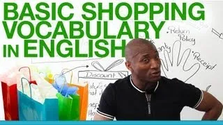 Basic shopping vocabulary in English