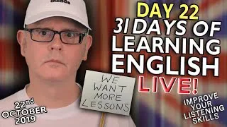 31 Days of Learning English - DAY 22 - improve your English - PROTEST - 22nd October - Tuesday