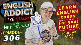 English Addict - 306 -🔴LIVE stream // 'Laugh Your Socks Off' / Join the live chat and learn English