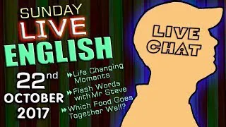 LIVE English Lesson - 22nd OCT 2017 - with Mr Duncan in England - chat - grammar - new words