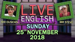 Learn English - LIVE - 25th November 2018 - Fashion - Image - Style - Dandy Duncan and Stylish Steve