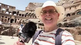 Meeting my English students at the Colosseum in Rome on a very hot day 🦁