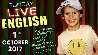 LIVE English Lesson - 1st OCT 2017 - Learning English  - grammar - childhood - abbreviations