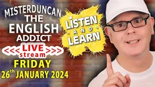 👩🏻‍🏫 ARE you An INFLUENCER? 👨🏻‍🏫 - English Addict ~ eXtra - 🔴LIVE lesson - FRIDAY 26th January 2024