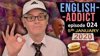 English Addict Live Lesson - Sunday 5th January 2020 - Work Words - Fraud - Intention - Fast Food