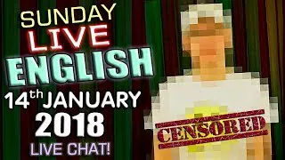 LIVE English Lesson - 14th January 2018 - Censorship - Shakespeare - Tea or Coffee? - Crime