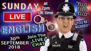 Live English Lesson - 30th September 2018 - Police / Law / Phrasal Verbs / Duncan and Steve