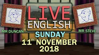 Live English Language Lesson - 11th November 2018 - Autumn - Bird Words + Phrases - Interactive Chat