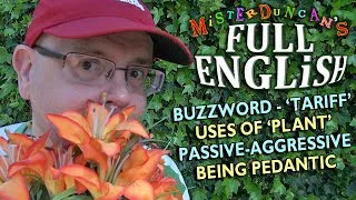 Full English Lesson (27) - What does Pedantic mean? / What is a tariff? / Uses of the word 'plant'