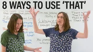 The Most Common Words in English: 8 ways to use ‘THAT’