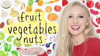 Learn Names of Fruit Vegetables & Nuts Vocabulary + Pronunciation British English Lesson