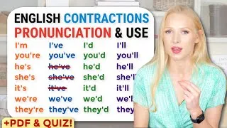 How to pronounce the contractions in English - we'd | they'll | he'd | they're | it'd
