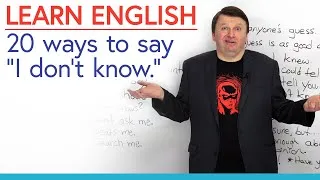 Learn English: 20 ways to say 