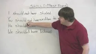 English Grammar - Past tense of 'should' - 