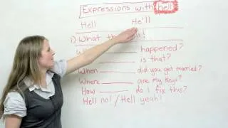 Slang in English: 'What the hell' and other HELL expressions
