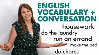 English Vocabulary: Housework – Dishes, Errands, Laundry...