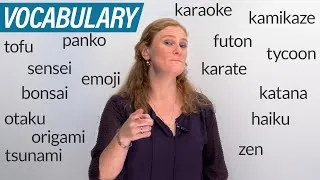 16 English words that come from Japanese: karaoke, origami, tsunami, tofu...