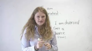 English Vocabulary - Marriage and Divorce