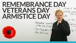 Veterans Day & Remembrance Day
